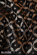 Raas | Handwoven Rose Gold Banarasi Tissue Silk Saree