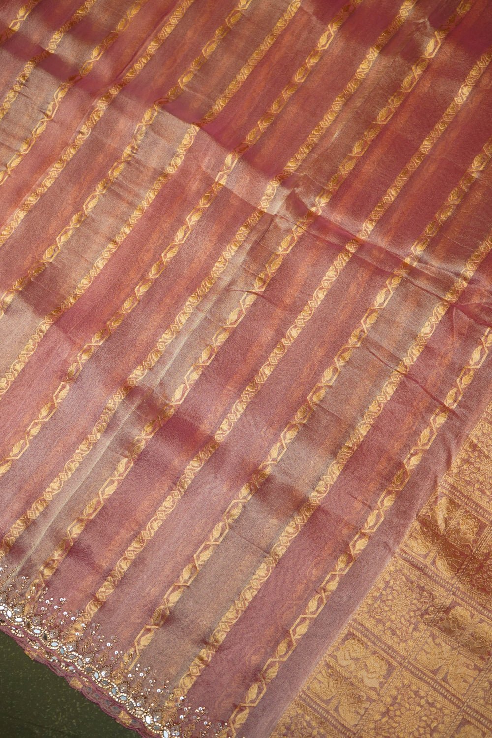 Designer Rangkat Tissue Silk Saree