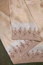 Designer Silver & Gold Tissue Silk Saree