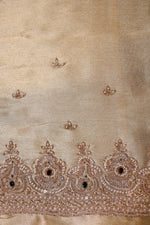 Designer Silver & Gold Tissue Silk Saree