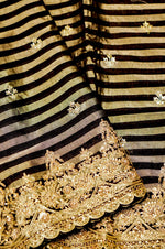 Designer Black Tissue Silk Saree