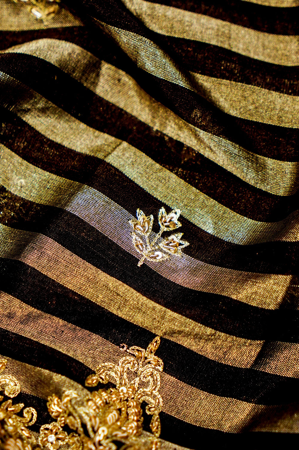 Designer Black Tissue Silk Saree