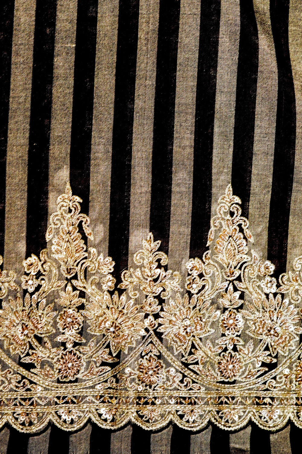 Designer Black Tissue Silk Saree
