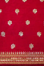 Designer Red Tissue Silk Saree