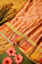 Banarasi Copper Brown Blended Mashroom Silk Saree