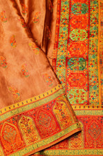 Banarasi Copper Brown Blended Mashroom Silk Saree