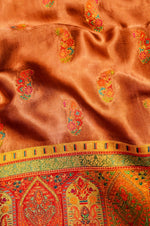Banarasi Copper Brown Blended Mashroom Silk Saree