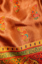 Banarasi Copper Brown Blended Mashroom Silk Saree