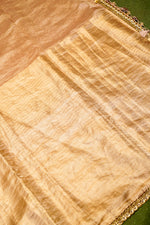 Handwoven Golden Designer Tissue Silk Saree