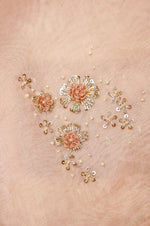 Handwoven Rose Gold Designer Organza Saree