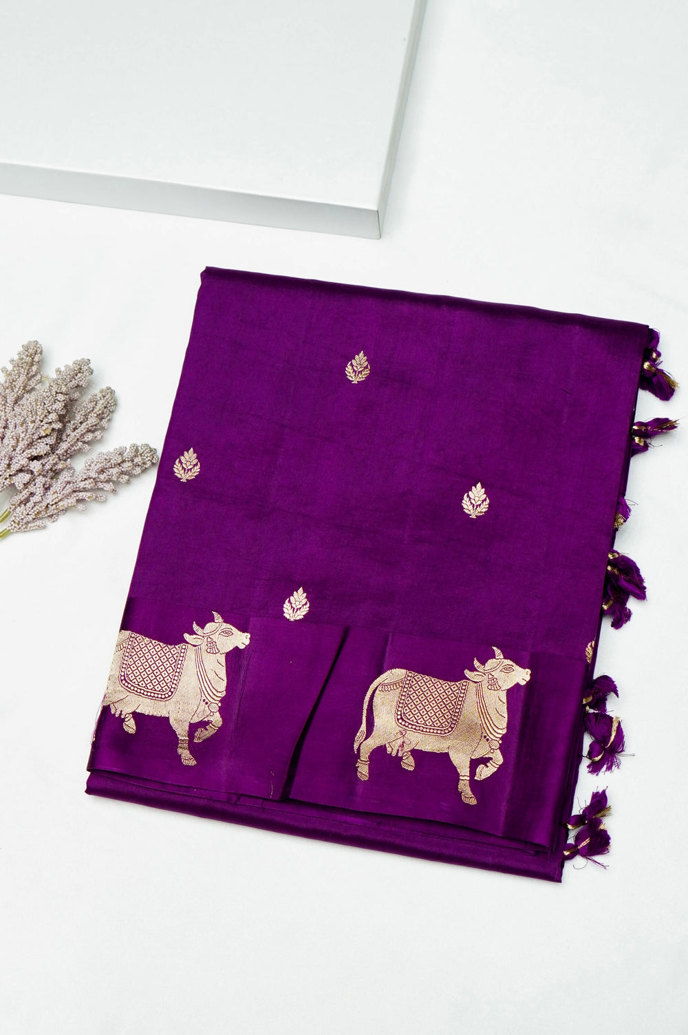 Handwoven Light Purple Banarasi Katan Soft Silk Saree