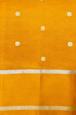Handwoven Yellow Banarasi Katan Soft Silk Saree