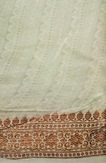 Handwoven Pastel Green Banarasi Blended Muslin Silk Saree