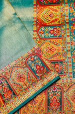 Banarasi Sea Green Blended Moonga Silk Saree