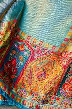 Banarasi Sea Green Blended Moonga Silk Saree