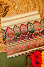 Banarasi Beige Blended Moonga Silk Saree
