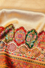 Banarasi Beige Blended Moonga Silk Saree