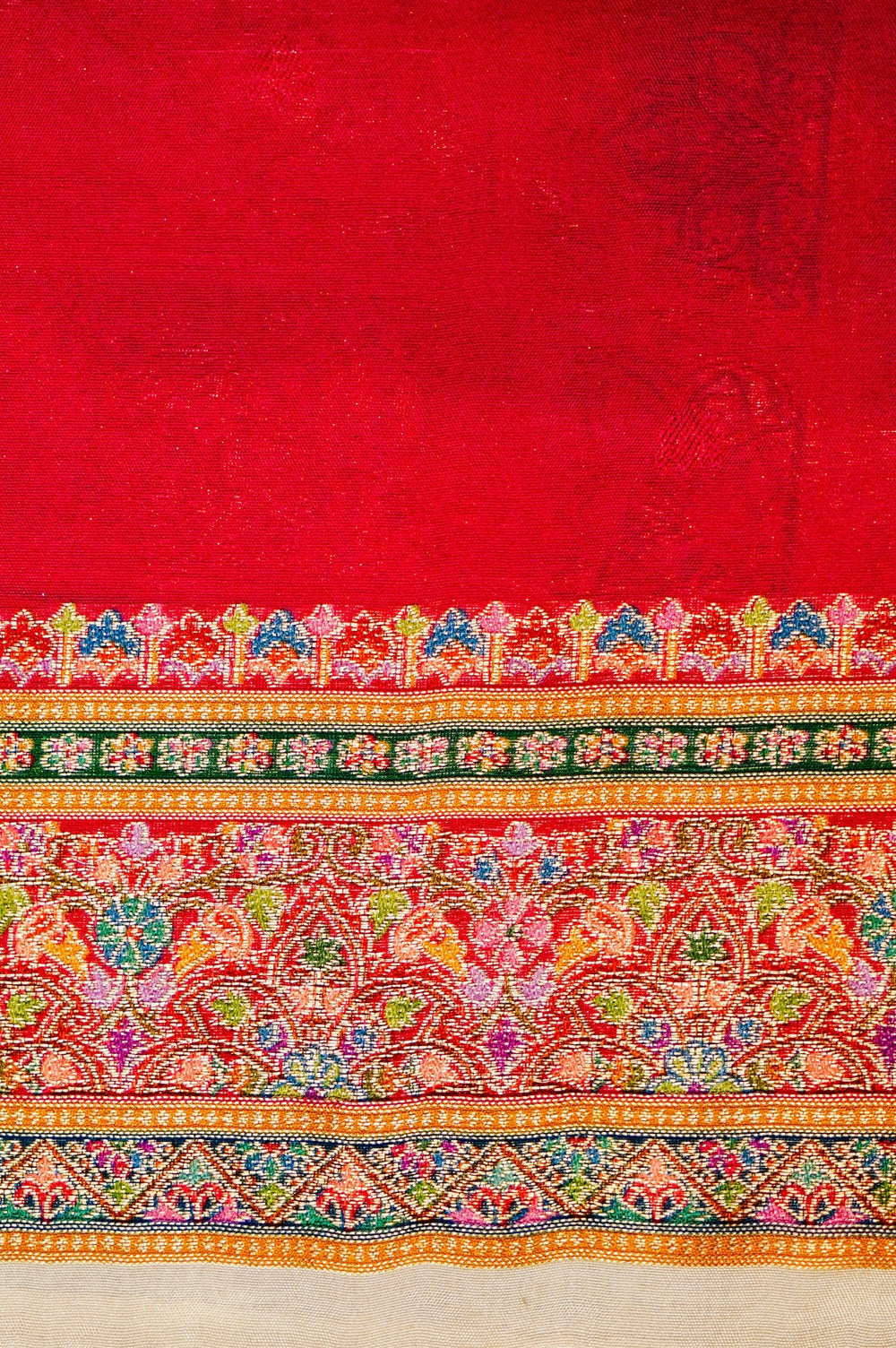 Banarasi Beige Blended Moonga Silk Saree