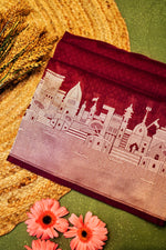 Banarasi Maroon Blended Katan Silk Saree