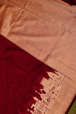Banarasi Maroon Blended Katan Silk Saree