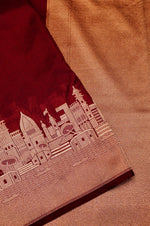 Banarasi Maroon Blended Katan Silk Saree