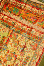 Banarasi Cream Blended Moonga Silk Saree