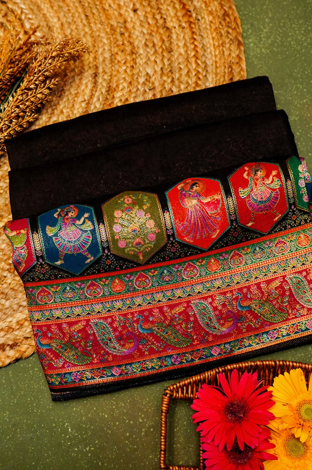 Banarasi Black Blended Moonga Silk Saree