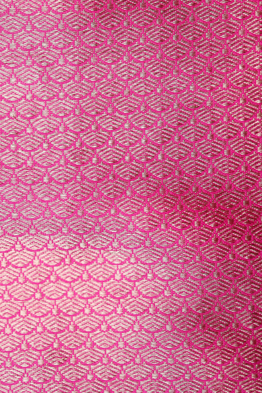 Vantara | Handwoven Rani Pink Banarasi Katan Silk Saree