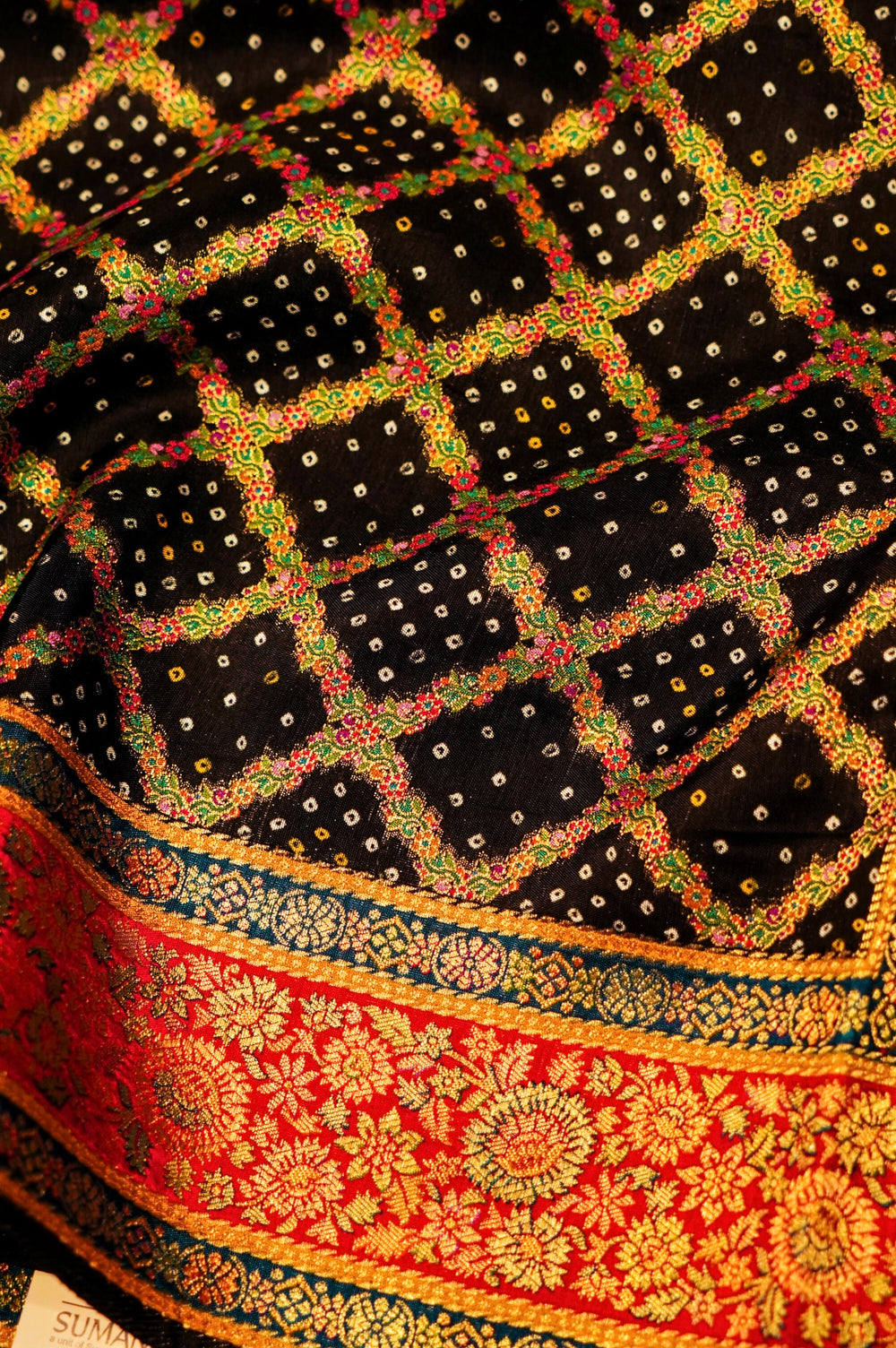Banarasi Black Blended Moonga Silk Saree