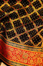 Banarasi Black Blended Moonga Silk Saree