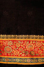 Banarasi Black Blended Moonga Silk Saree