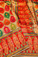 Banarasi Multi Color Blended Moonga Silk Saree