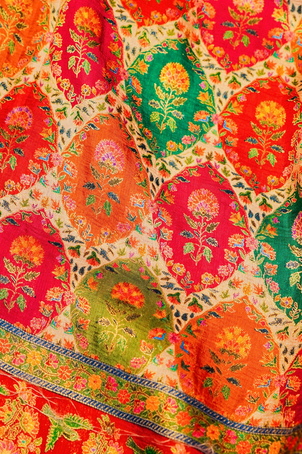Banarasi Multi Color Blended Moonga Silk Saree