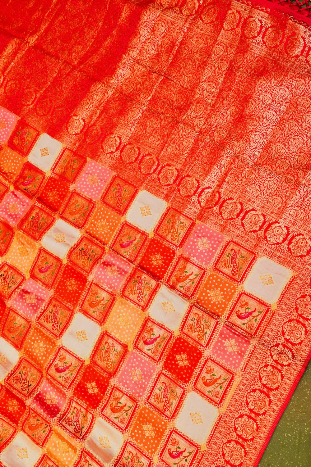 Banarasi Multi Color Blended Moonga Silk Saree