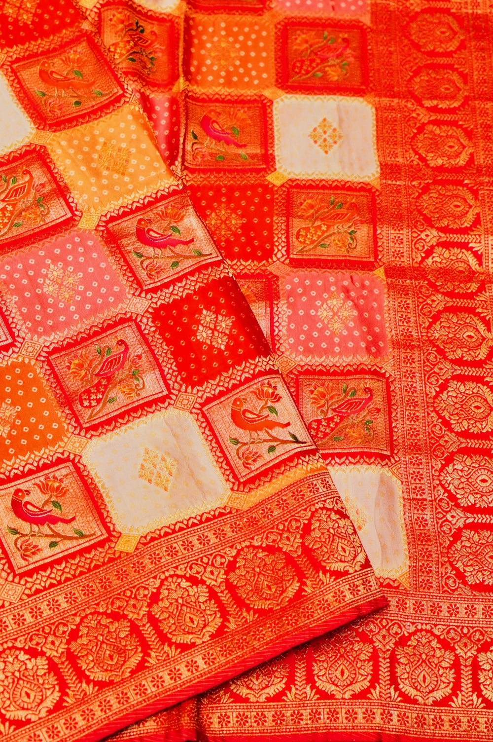 Banarasi Multi Color Blended Moonga Silk Saree