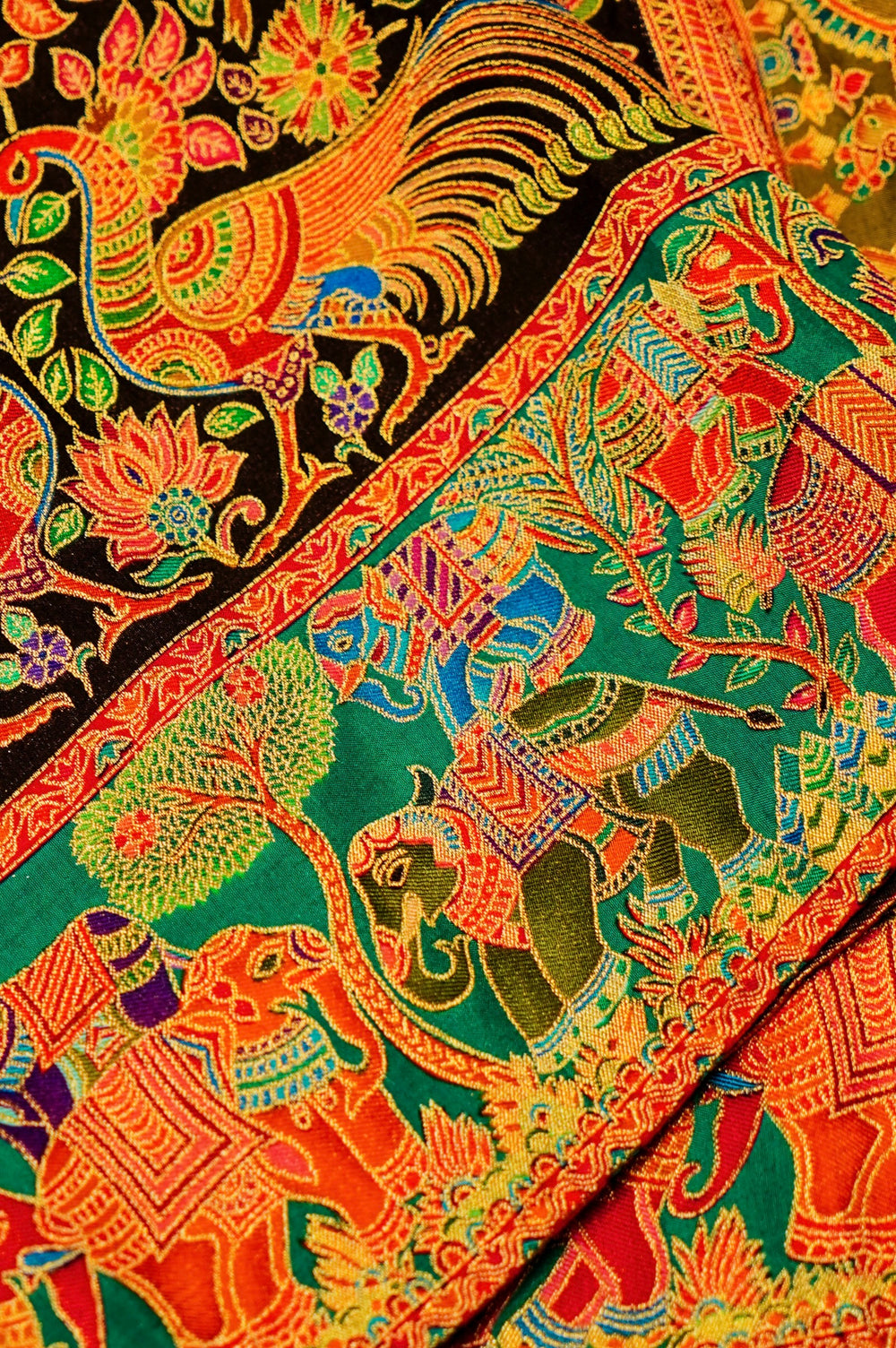 Banarasi Black Blended Moonga Silk Saree