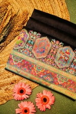 Banarasi Black Blended Moonga Silk Saree