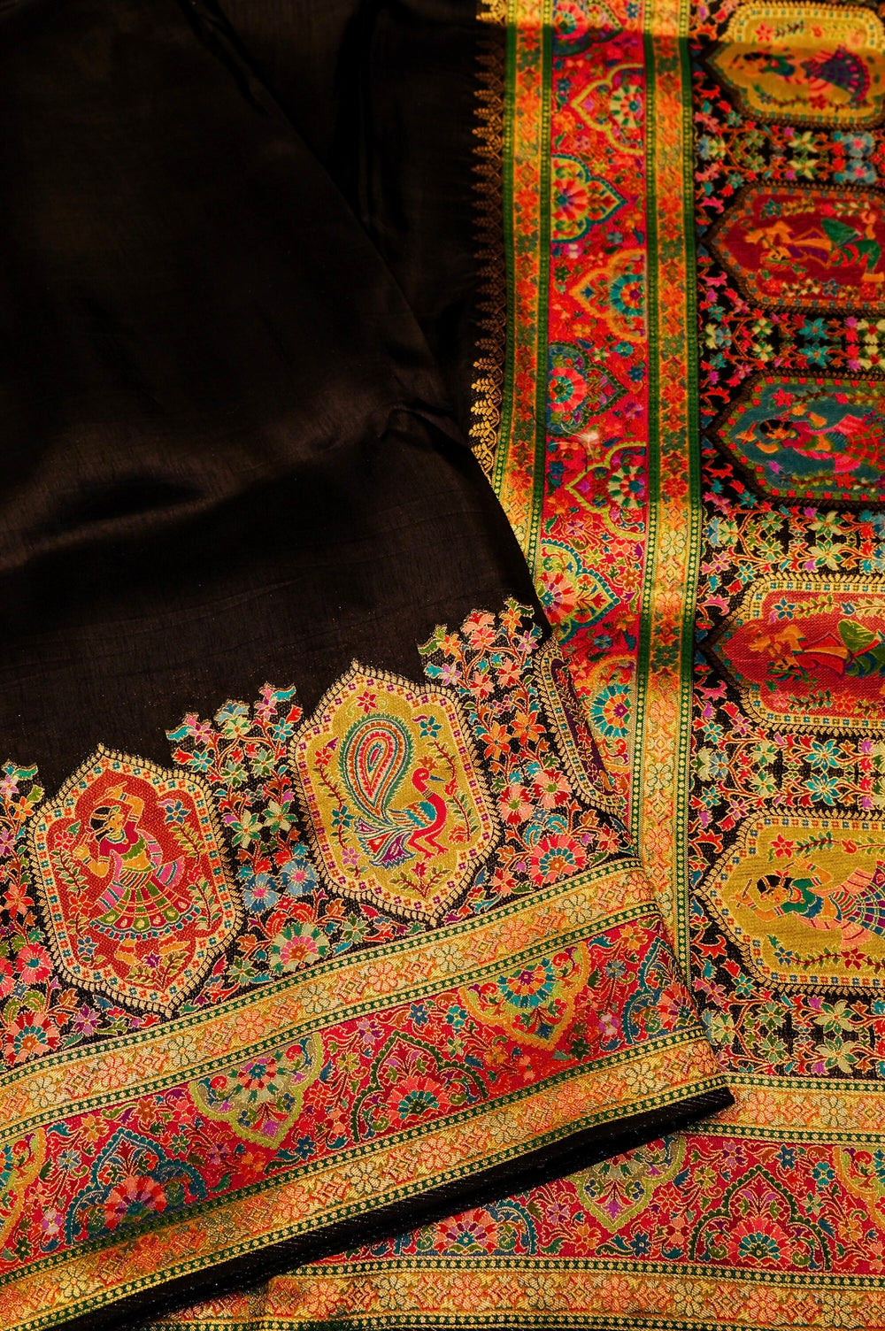 Banarasi Black Blended Moonga Silk Saree