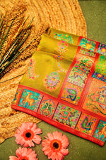 Banarasi Mustard Blended Moonga Silk Saree