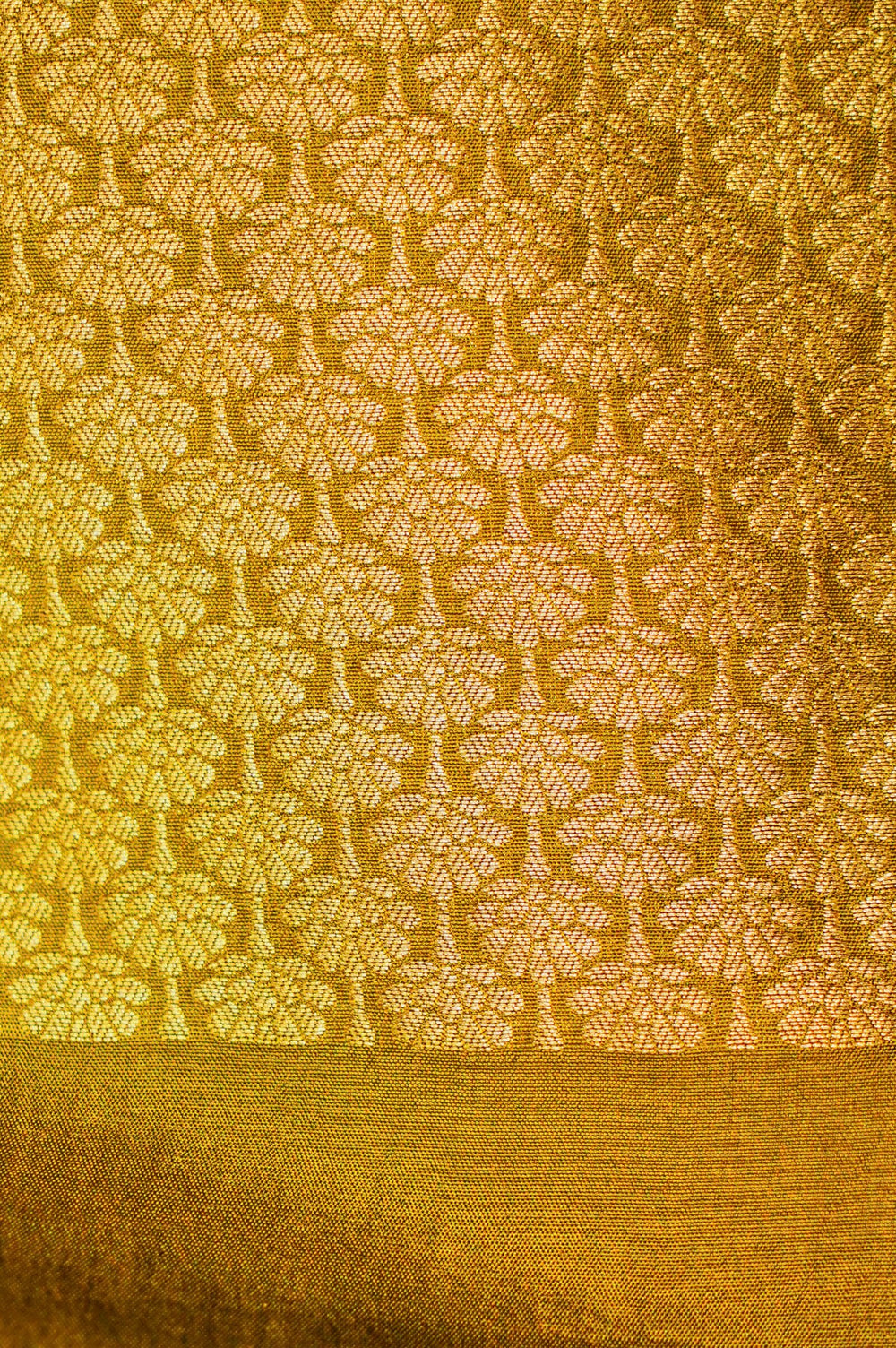 Banarasi Mustard Blended Moonga Silk Saree