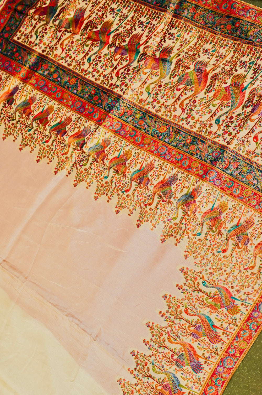 Banarasi Off White Blended Moonga Silk Saree