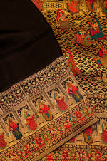 Banarasi Black Blended Moonga Silk Saree