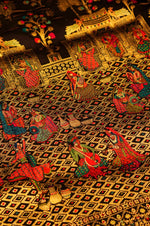 Banarasi Black Blended Moonga Silk Saree