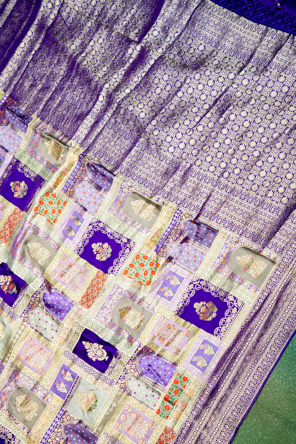 Banarasi Purple Blended Moonga Silk Saree