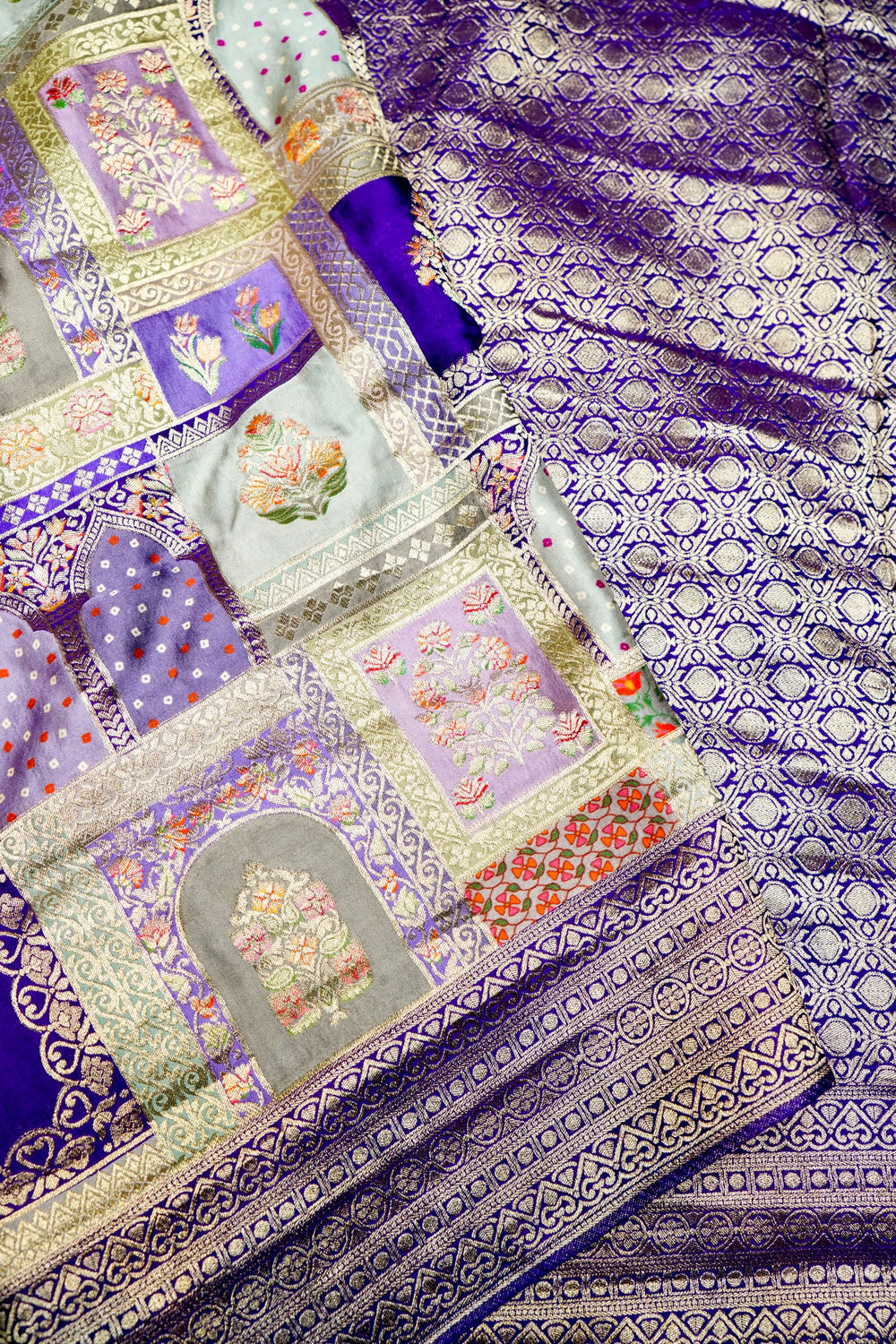 Banarasi Purple Blended Moonga Silk Saree