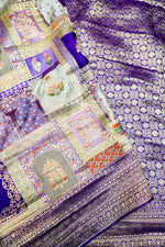 Banarasi Purple Blended Moonga Silk Saree
