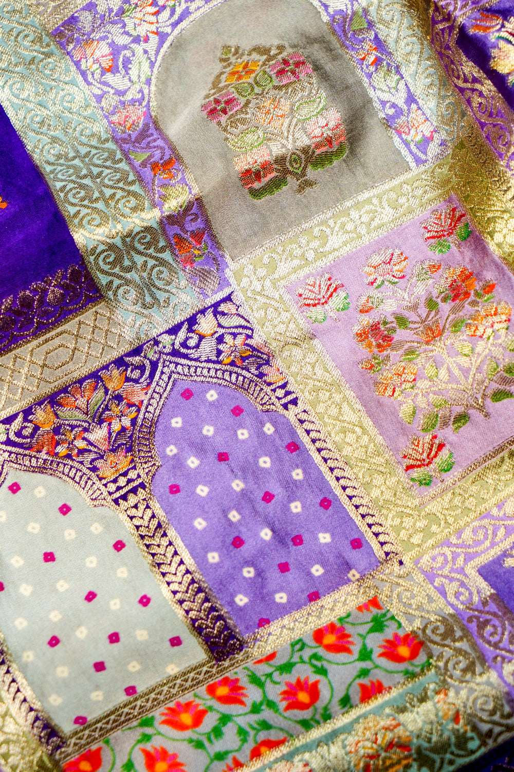 Banarasi Purple Blended Moonga Silk Saree