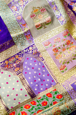 Banarasi Purple Blended Moonga Silk Saree