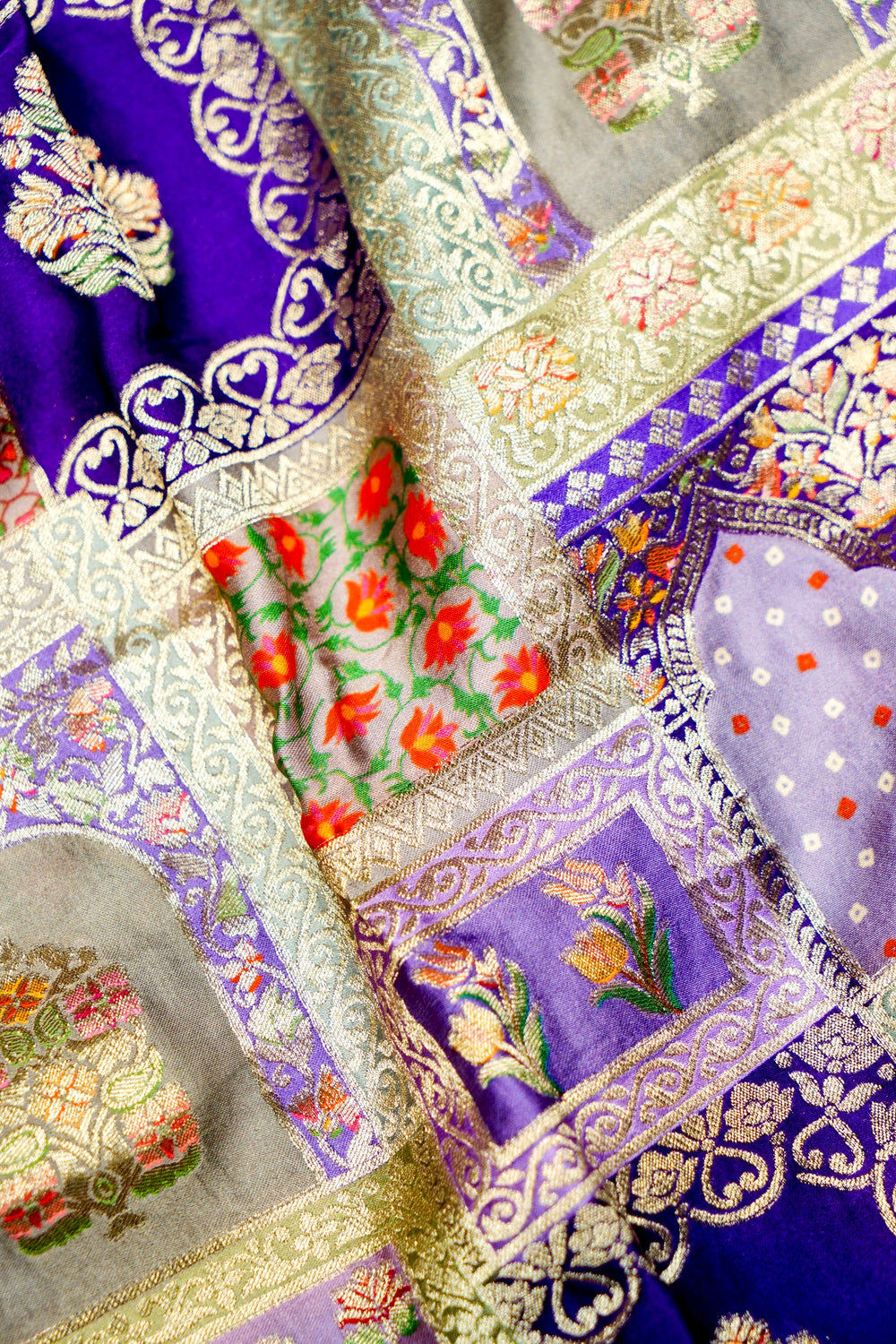 Banarasi Purple Blended Moonga Silk Saree