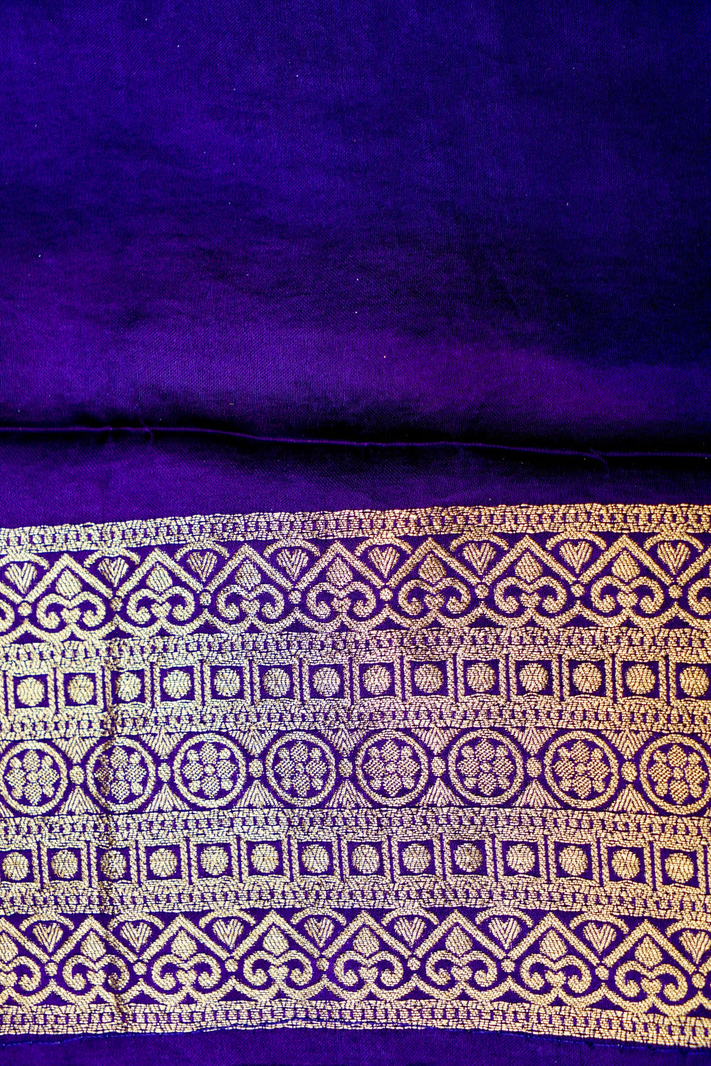 Banarasi Purple Blended Moonga Silk Saree
